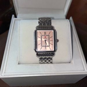 LAST CHANCE Limited Edition Michele Watch Deco II Rose w/ Diamonds